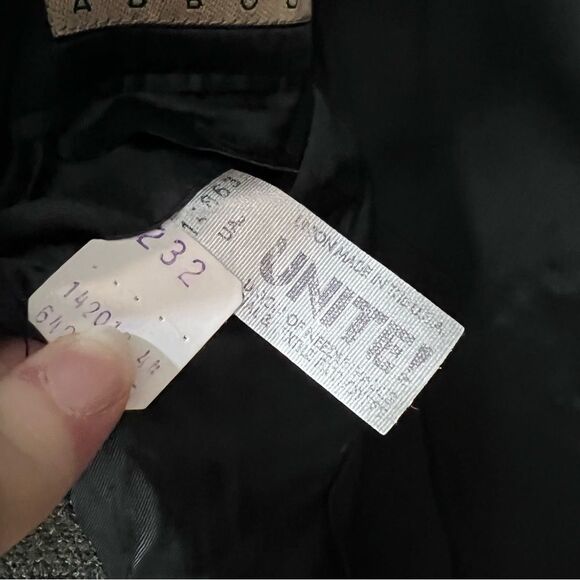 Men's Joseph Abboud 3 Button Tweed Tan/Brown Wool Blazer Size 44R - Picture 12 of 12